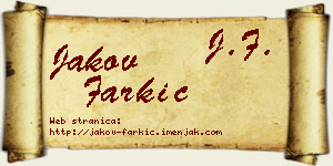 Jakov Farkić vizit kartica